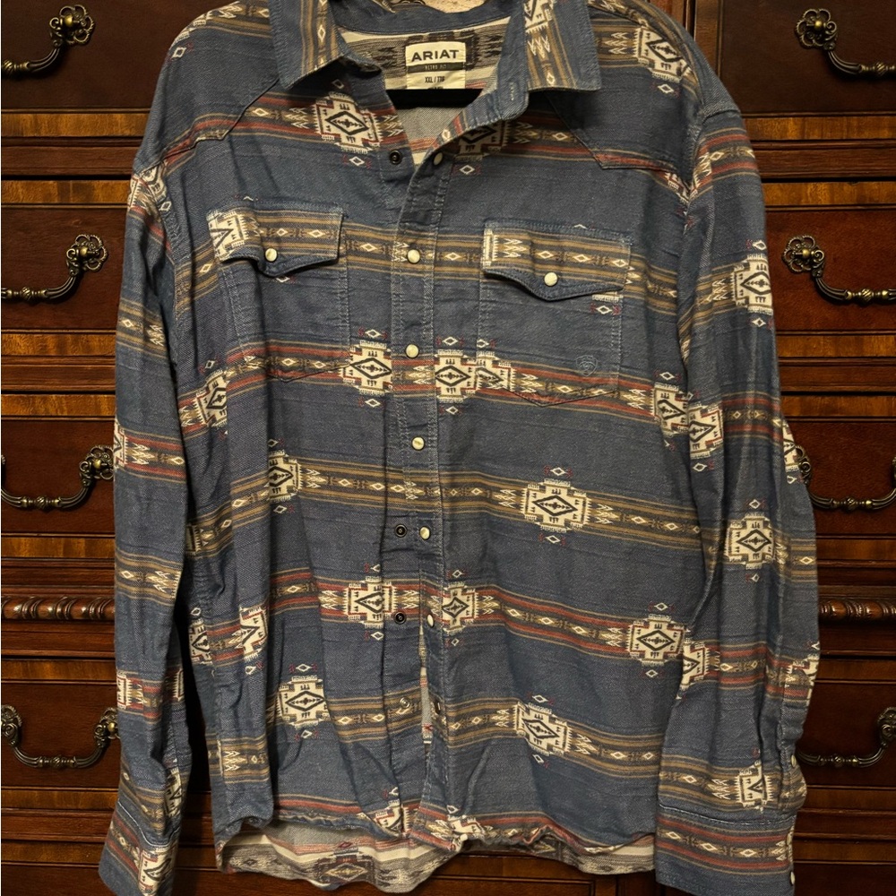 Ariat Retro Fit Pearl Snap Flannel Shirt